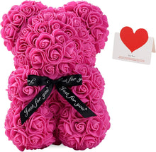 Load image into Gallery viewer, Rosette Bear™ - Rose Teddy Bear
